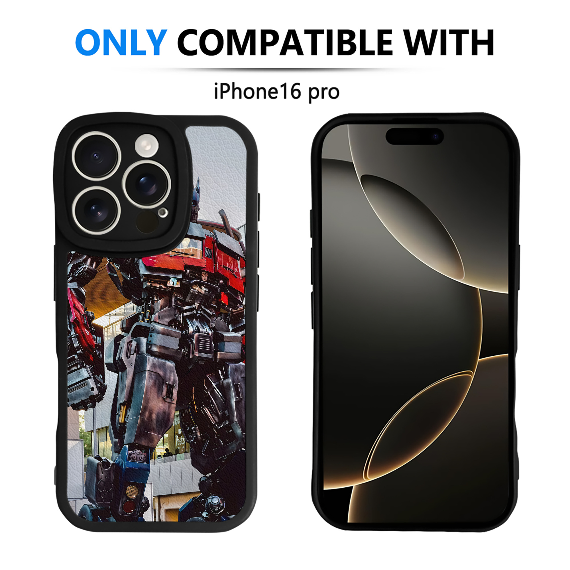 （画像用） Transformers トランスフォーマー 【iPhone 16シリーズ対応】シリコンスマホケース（レザー調） 材質：シリコン